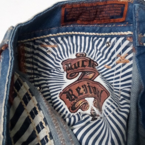 Rock Revival NWOT Jeans Women's 26 Boot Cut Faux Leather Pockets - Picture 9 of 9